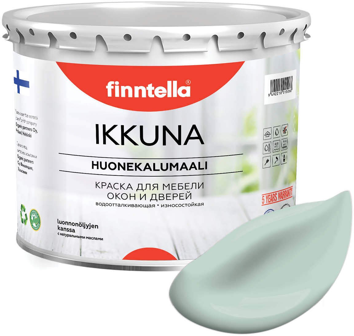 

Краска Finntella Ikkuna Paistaa F-34-1-3-FL038 2.7 л (бирюзовый)