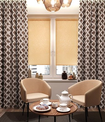 Рулонные шторы Legrand Фрост 61.5x175 (бежевый)