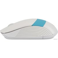 Мышь Оклик 310MW (белый/голубой)