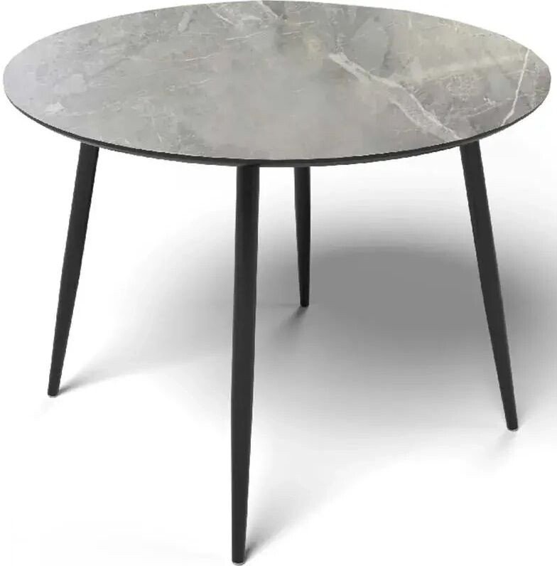 

Кухонный стол Элементика Милтон 1000 (мрамор серый/черная шагрень/ черный)