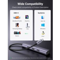 USB-хаб Ugreen CM475 USB C to Ethernet 60600