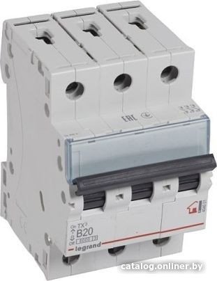 Выключатель автоматический Legrand TX3 3P B 20A 6kA 3M. 404001
