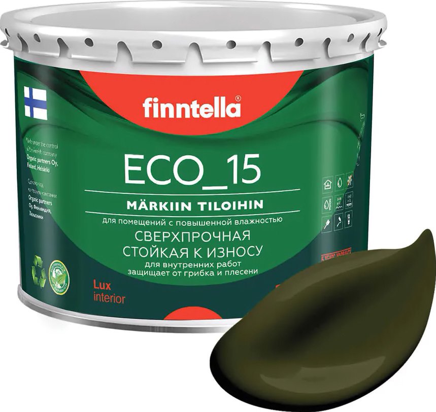 

Краска Finntella Eco 15 Kombu F-10-1-3-FL020 2.7 л (буро-зеленый)
