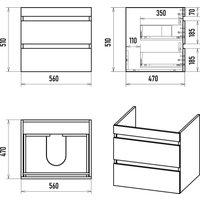  Misty Тумба под умывальник Коломбо 60 П-Кол06060-011П2Я