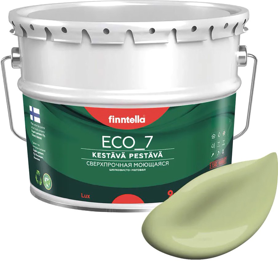 

Краска Finntella Eco 7 Vihrea Tee F-09-2-9-FL033 9 л (пастельно-зеленый)