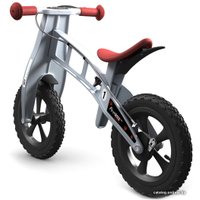 Беговел FirstBIKE Cross с тормозом (серебристый)