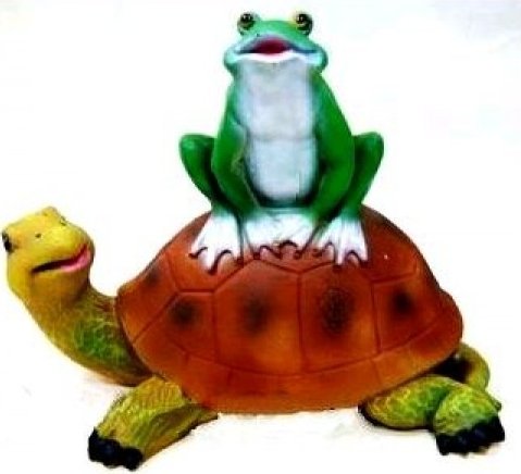 

Фигурка для сада Славянская Керамика Лягушка на черепахе сф-2009