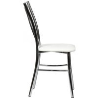 Стул ВВР Трилогия (белый крокодил/хром, экокожа) в Могилеве