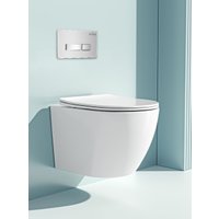 Унитаз подвесной Roxen Antares One Rimless 6 в 1 StounFix Dual Fresh 633220 (белое стекло) в Борисове