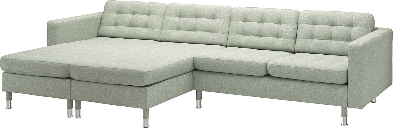 Угловой диван Ikea Landskrona Gunnared светло-зеленый/металл s99554303