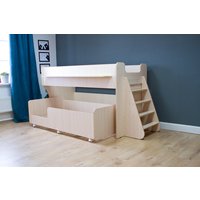 Двухъярусная кровать Красная звезда Р444 Капризун 7 160/180x80 (дуб млечный)