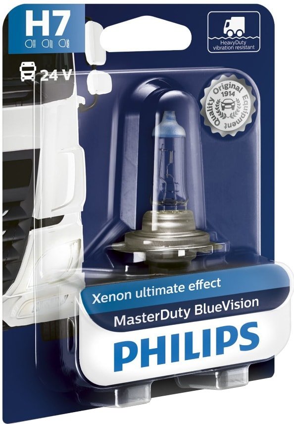 

Галогенная лампа Philips H7 MasterDuty BlueVision 1шт