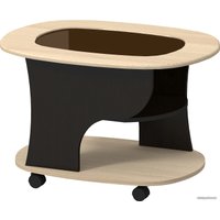 Журнальный столик Премиум СЖ-1 со стеклянной столешницей (ясень шимо светлый/венге)