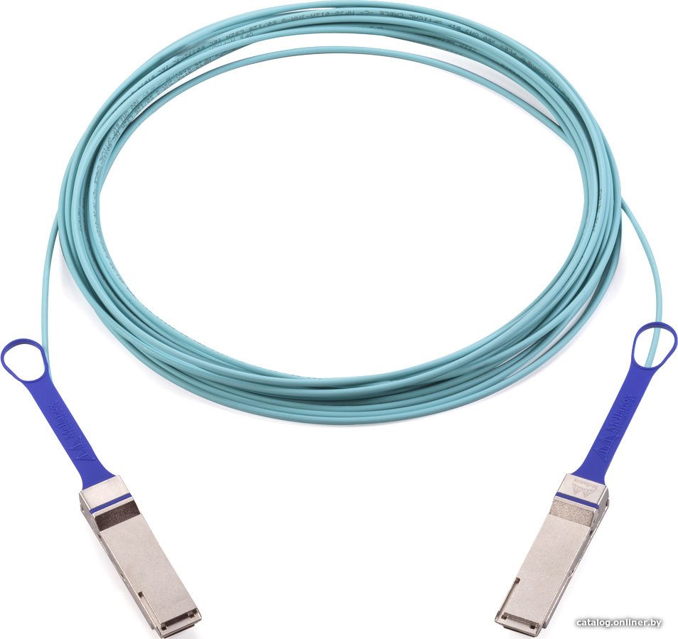 Кабель Mellanox QSFP28 - QSFP28 MFA1A00-C010 (10 м, голубой)