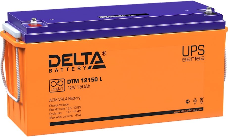 

Аккумулятор для ИБП Delta DTM 12150 I (12В/150 А·ч)