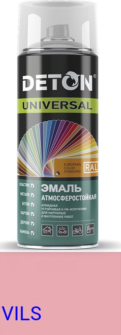 

Эмаль Deton Universal Алкидная атмосферостойкая RAL 3015 0.52 л (розовый)