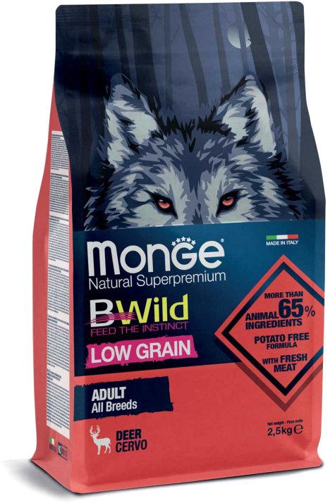 

Сухой корм для собак Monge BWild Adult Deer (2.5 кг)