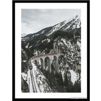 Постер ФОТОГРАФЪ Природа. Железная дорога в Альпах