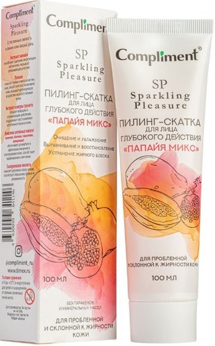 Compliment Пилинг для лица Sparkling Pleasure глубокого действия папайя микс (100 мл)