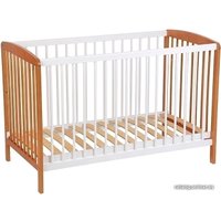 Классическая детская кроватка Polini Kids Simple 101 (белый/бук)