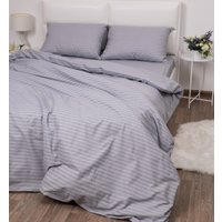 2-спальный комплект постельного белья Samsara Страйп-сатин 2сп 70х70 (серый)