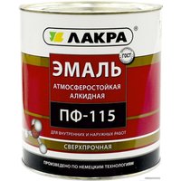 Эмаль Лакра ПФ-115 1.9 кг (черный)