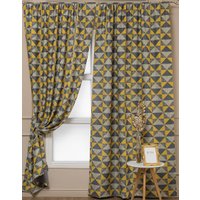 Комплект штор Amore Mio Блэкаут Печать 6ML 98318-03 1.5x2.7 73582 (желтый/серый)
