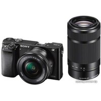 Беззеркальный фотоаппарат Sony Alpha a6000 Double Kit 16-50mm + 55-210mm (черный)