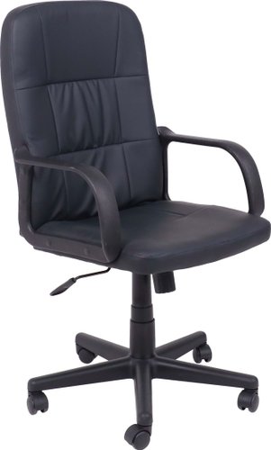 AksHome Leonidas (пластик/кож.зам, черный)