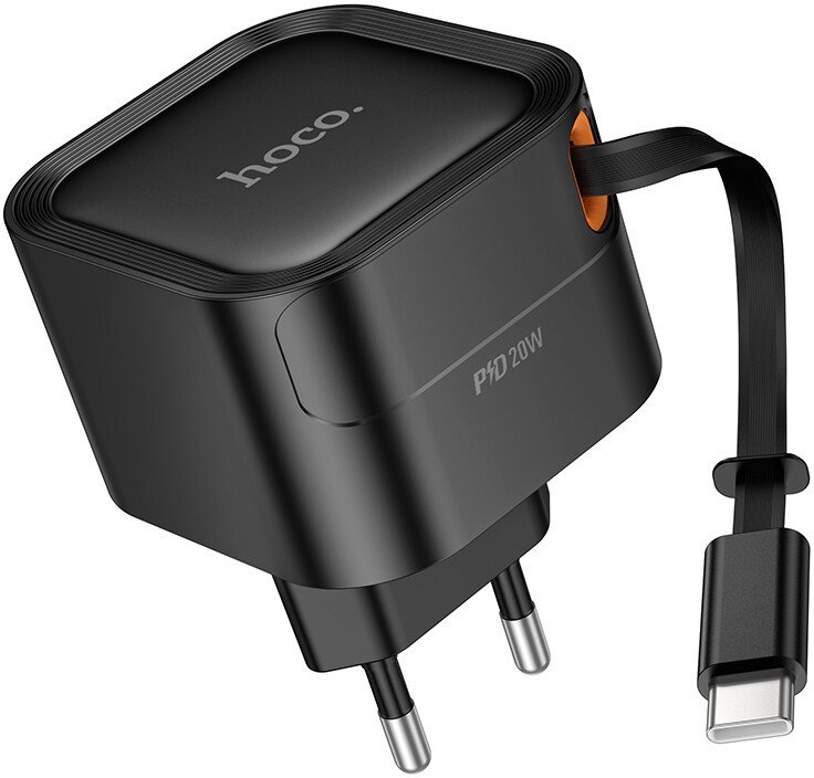 Сетевое зарядное Hoco C153A USB Type-C (черный)