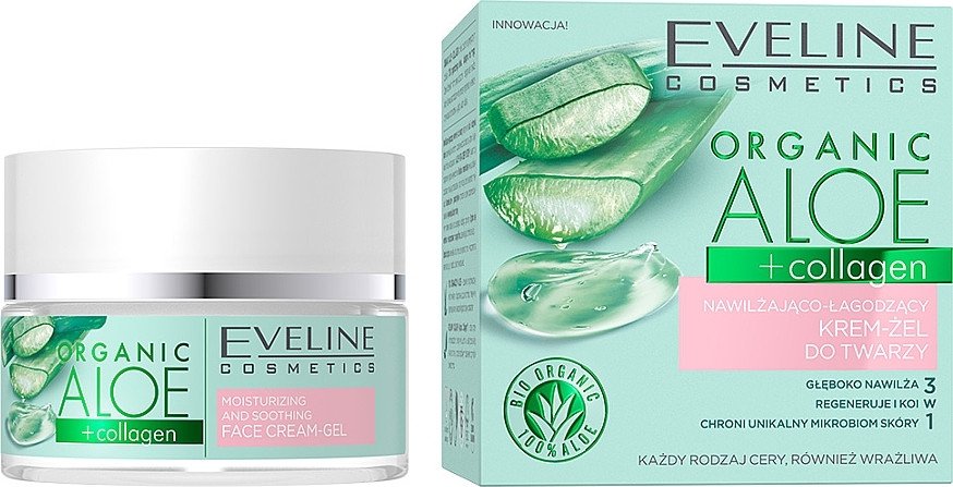 

Eveline Cosmetics Гель для лица Norganic Aloe+Collagen Увлажняюще-матирующий 50 мл