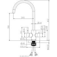 Кухонная мойка ARFEKA ECO AR 500*500 + cмеситель SIRIO BLACK PVD