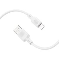 Кабель Borofone BX113 USB Type-A - Lightning (1 м, белый)