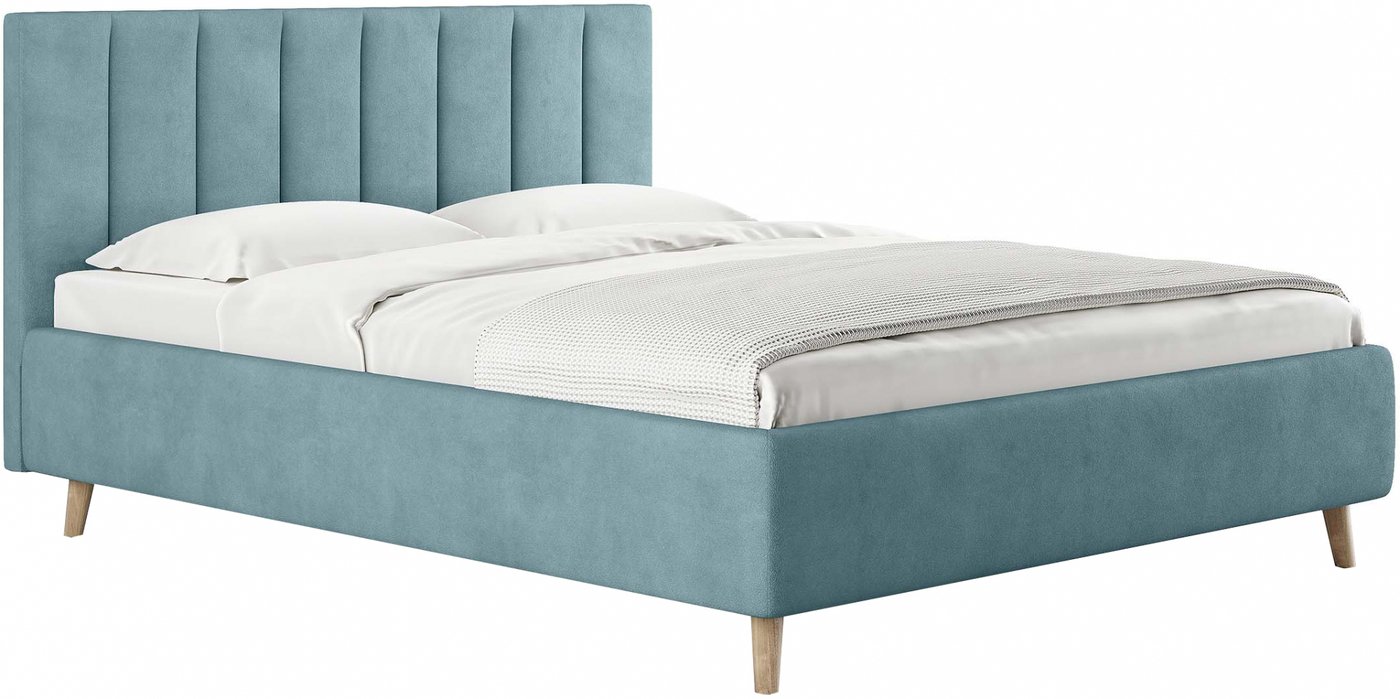 

Кровать Сонум Alma 160x200 (замша голубой)