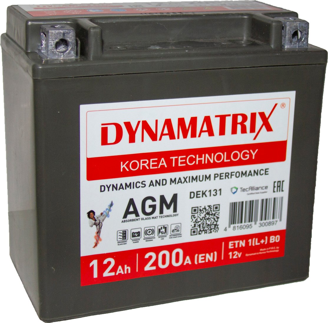 

Автомобильный аккумулятор Dynamatrix AGM DEK131 200A (12 А·ч)