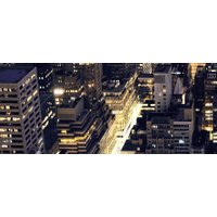 Фотообои ФабрикаФресок Яркие Небоскребы Ночного Нью-Йорка 1132270 (200x270)