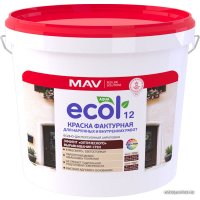 Краска Ecol 12 фактурная ВД-АК-1312 7 кг (белый)