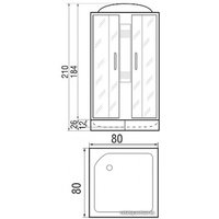 Душевая кабина River Quadro 80/26 MT