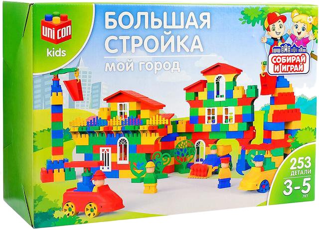 

Конструктор/игрушка-конструктор Unicon Мой город 3142420 Большая стройка