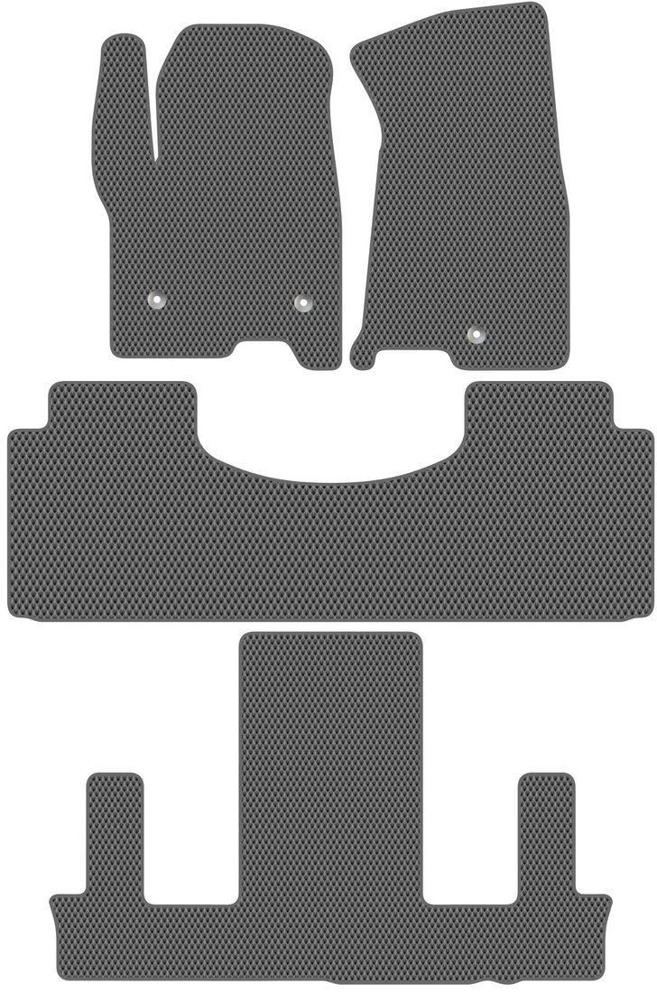 

Комплект ковриков для авто Alicosta Cadillac Escalade V (suv / GMT1XX) 2020 - Н.В. +3 ряд (серый, ромб)