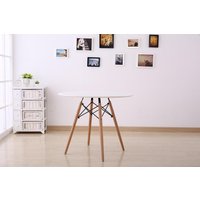 Кухонный стол LoftyHome Quince-80 Z-231KD-W-80 (белый)