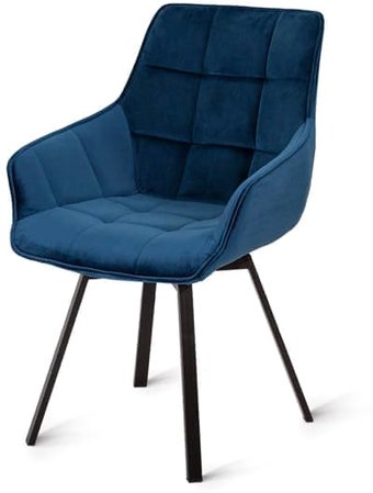 Стул с подлокотниками Aero B815-m Navy VL 26 BK (велюр, синий)
