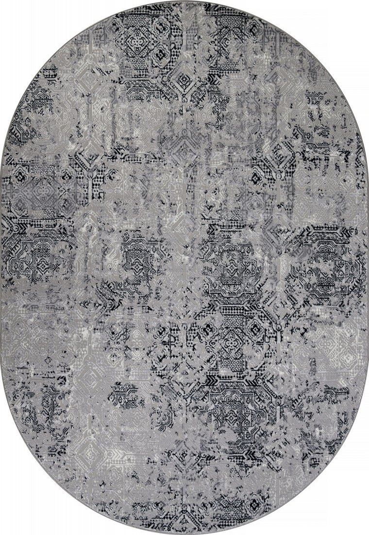 Ковер для жилой комнаты Merinos Palermo F281-OVAL-DARK-GRAY (2x2.9)