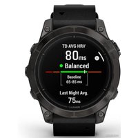 Умные часы Garmin Epix Pro Gen 2 Sapphire 47 мм (карбоново-серый титан/черный, с кожаным и силиконовым ремешками)