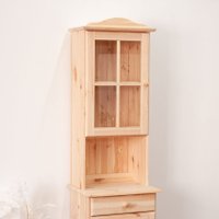 Шкаф-витрина Диприз Lena 1-дверный Д.73044.7 (сосна, без отделки) в Солигорске