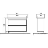  Аква Родос Париж 85 Тумба напольная красная
