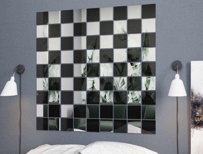 

Самоклеящийся зеркальный декор MirrorWall Мозаика (черный/зеркальный)