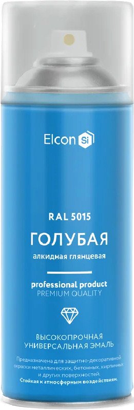 

Эмаль Elcon Универсальная алкидная RAL 5015 0.52 л (глянцевый голубой)