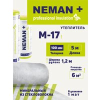 Теплоизоляция Неман+ М-17 1x100x1200x5000 мм в Лиде
