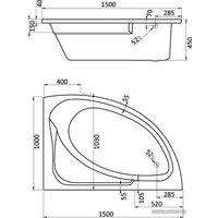 Ванна Santek Гоа 150x100 R базовая [1WH112349]